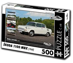 RETRO-AUTA Puzzle č. 68 Škoda 1100 MBX (1968) / 500 dílků / 48 × 36 cm
