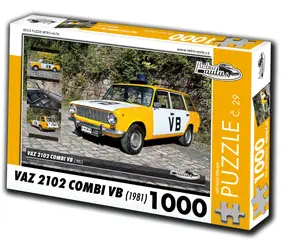 RETRO-AUTA Puzzle č. 29 Vaz 2102 Combi VB (1981) / 1000 dílků / 66 × 47 cm