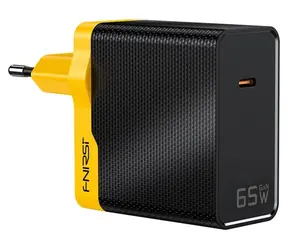 FNIRSI GaN adaptér 65 W žlutá / Napájecí adaptér / USB-C / Power Delivery