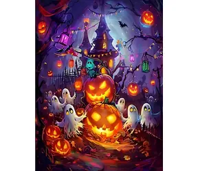 NORIMPEX Diamantové malování Halloween / 30x40 cm