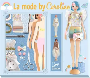 DJECO Kreativní sada Fashion by Caroline / Bez šití / 3 panenky / textilní doplňky