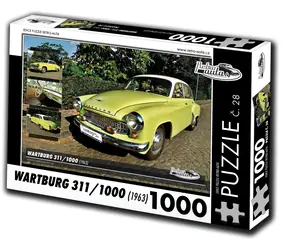 RETRO-AUTA Puzzle č. 28 Wartburg 311,1000 (1963) / 1000 dílků / 66 × 47 cm