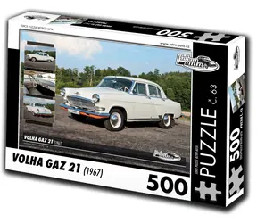 RETRO-AUTA Puzzle č. 63 Volha GAZ 21 (1967) / 500 dílků / 48 × 36 cm