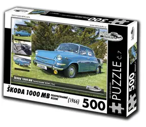 RETRO-AUTA Puzzle č. 7 Škoda 1000 MB (1966) / 500 dílků / 48 x 36 cm