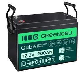 Green Cell CUBE LiFePO4 baterie 12,8V 200Ah / Baterie / 2560Wh / karavan, solární panely, food truck