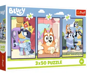 TREFL Puzzle Bluey: Rodina / 3x50 dílků / 18 x 27,5 cm / od 4 let