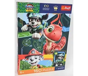 Trefl Puzzle Premium Plus Kids Tlapková patrola: Dinosauří dobrodružství / 160 dílků