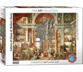 EUROGRAPHICS Puzzle Galerie s pohledy na moderní Řím / 1000 dílků / 68 x 48 cm
