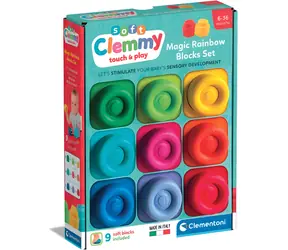 CLEMENTONI Soft Clemmy Sada 9 měkkých kostek / Stavebnice / měkký pěnový materiál