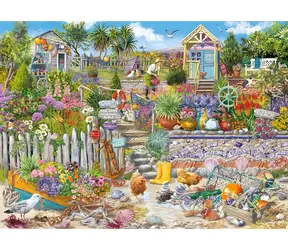 GIBSONS Puzzle Zahrada u pláže / 1000 dílků / 68 x 49 cm