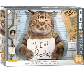 EUROGRAPHICS Puzzle Kočičí zločinec XL / 500 dílků / extra velké dílky / 68 x 48 cm