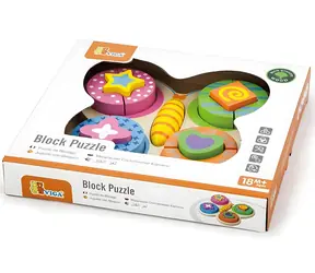VIGA Dřevěné puzzle Motýlek / 13 dílků / od 2 let