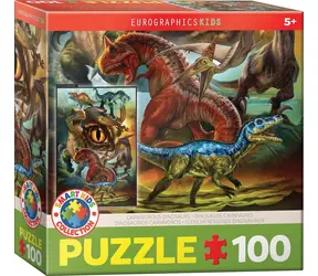 EUROGRAPHICS Puzzle Masožraví dinosauři / 100 dílků / od 5 let / 33 x 48,3 cm