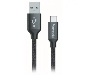 Colorway černá / Datový kabel / USB-A - USB-C / 2,1 A / 1 m