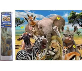 NORIMPEX Diamantové malování Safari selfie / 30x40 cm