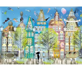 YAZZ Puzzle Belgické město / 1000 dílků / 68 x 48 cm