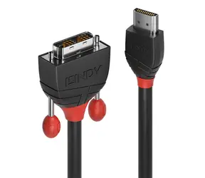Lindy Black Line černá / Kabel HDMI-DVI-D / Single Link / 1 m / 1920 x 1200 px