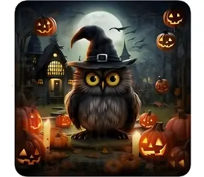 NORIMPEX Diamantové malování Sova o Halloweenu / 30x40 cm