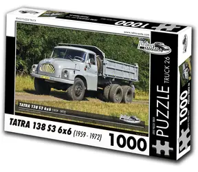 RETRO-AUTA Puzzle TRUCK č.26 Tatra 138 S3 6x6 (1959-1972) / 1000 dílků / 66 × 47 cm