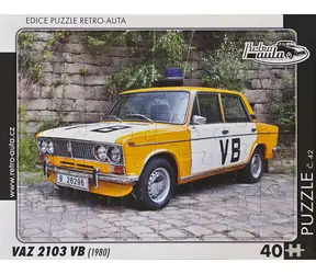 RETRO-AUTA Puzzle č.42 VAZ 2103 VB (1980) / 40 dílků / 32 x 24 cm