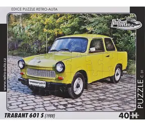 RETRO-AUTA Puzzle č.31 Trabant 601 S (1988) / 40 dílků / cca 32 × 24 cm