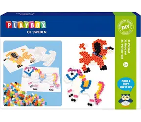 PLAYBOX Zažehlovací korálky Koník a pejsek XL / 600 ks / od 3 let