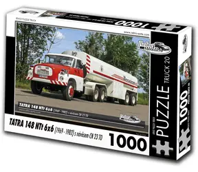 RETRO-AUTA Puzzle TRUCK č.20 Tatra 148 NTt 6x6 s návěsem CO 23 TO (1969-1982) / 1000 dílků