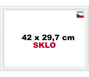 BFHM Rám na puzzle 42x29,7cm A3 bílý / Plastový / Sklo 2 mm / Výška profilu 21 mm