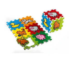 TEDDIES Pěnové puzzle Moje první zvířátka / 13,5 x 13,5 cm / od 3 let