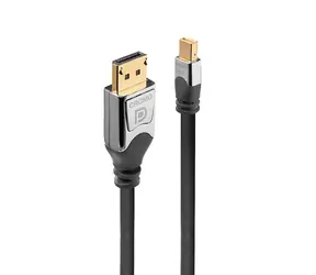 Lindy CROMO Mini DisplayPort - DisplayPort šedá / Kabel / 0,5 m / 4K 4096×2160 px / DisplayPort 1.2
