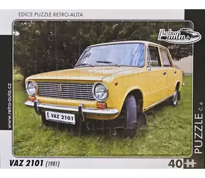RETRO-AUTA Puzzle č.06 VAZ 2101 (1981) / 40 dílků / 32 × 24 cm