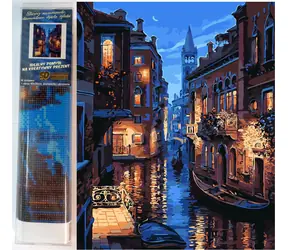 NORIMPEX Diamantové malování Benátský kanál / 30x40 cm