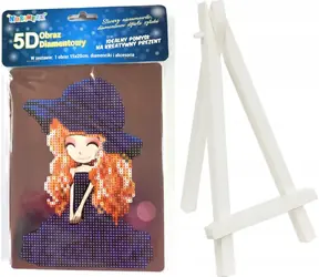 NORIMPEX Diamantové malování Dívka / 15x20 cm / se stojánkem