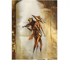 NORIMPEX Diamantové malování Pár s houslemi / 30x40 cm
