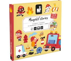 JANOD Magnetické příběhy Hasiči / Magnetická knížka / 30 magnetek