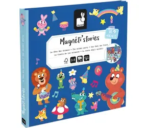 JANOD Magnetické příběhy Narozeninová párty zvířátka / Magnetická knížka / 30 magnetických dílků