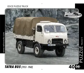 RETRO-AUTA Puzzle TRUCK č.9 Tatra 805 (1953-1960) / 40 dílků / 32 × 24 cm
