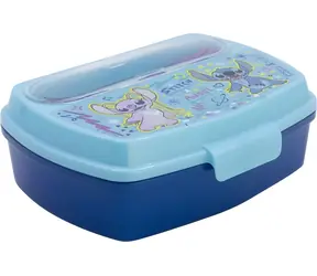 STOR Box na svačinu s příborem Angel a Stitch / Box na svačinu / S vidličkou a lžičkou / Bez BPA