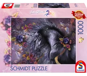 SCHMIDT Puzzle Modrá růže / 1000 dílků / 69,3 × 49,3 cm