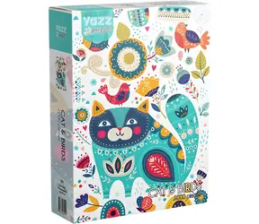 YAZZ Puzzle Kočka a ptáčci / 1000 dílků / 68 x 48 cm