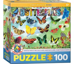 EUROGRAPHICS Puzzle Zahradní motýli / 100 dílků / 48,3 x 33 cm
