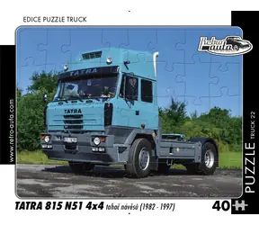 RETRO-AUTA Puzzle TRUCK č.22 Tatra 815 N51 4x4 tahač návěsů (1982–1997) / 40 dílků