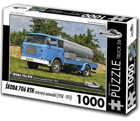 RETRO-AUTA Puzzle TRUCK č.36 Škoda 706 RTH cisternový automobil (1958-1975) / 1000 dílků