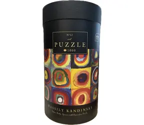 INTERDRUK Puzzle Art 12: Barevná studie: Čtverce se soustřednými kruhy / 1000 dílků