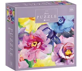 INTERDRUK Puzzle Barevné květy / 500 dílků / 47 × 33 cm