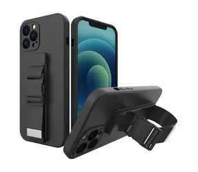 Hurtel Rope Case pro Samsung Galaxy S21 FE černá / Kryt / Silikonový / S poutkem