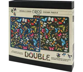 CURIOSI Puzzle Double: Motýli / 165 dílků / oboustranné / dřevěné