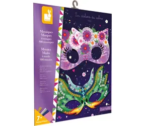 JANOD Kreativní sada Atelier Mini Masky / 6 masek / pěnová mozaika / 5 barev