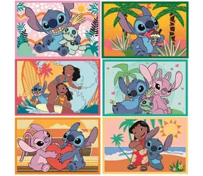 CLEMENTONI Obrázkové kostky Stitch / 6 kostek / od 2 let