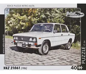 RETRO-AUTA Puzzle č.26 VAZ 21061 (1986) / 40 dílků / 32 x 24 cm